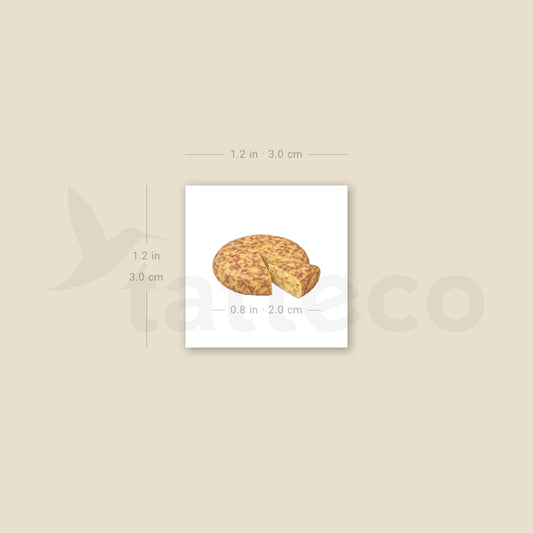 Spanish Tortilla De Patata Temporary Tattoo - Set of 3