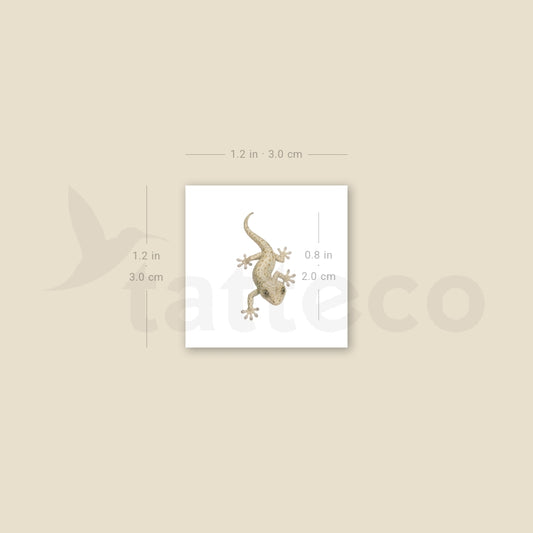 Watercolor Gecko Temporary Tattoo - Set of 3