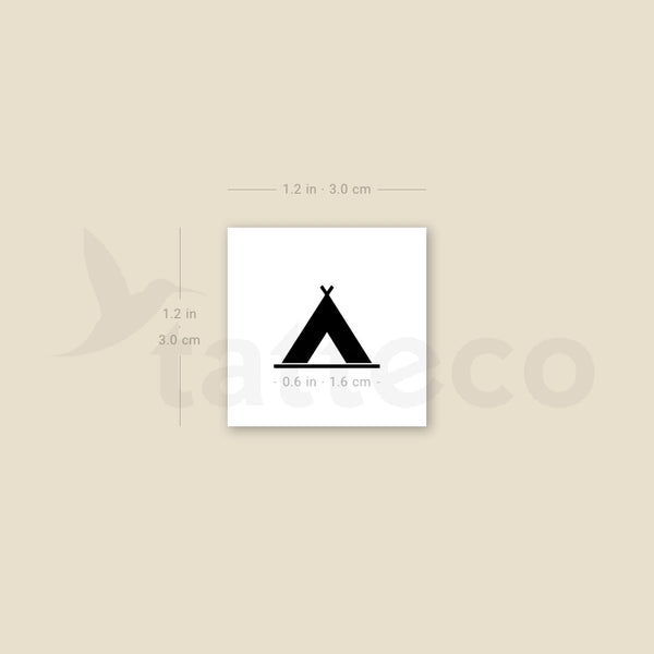 Camping Symbol Temporary Tattoo - Set of 3