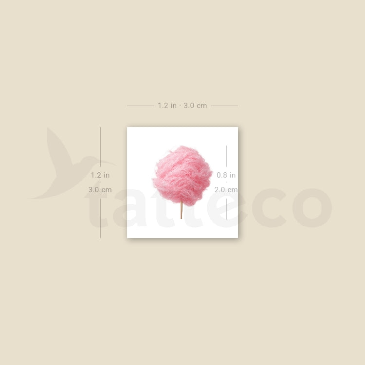Cotton Candy Temporary Tattoo - Set of 3