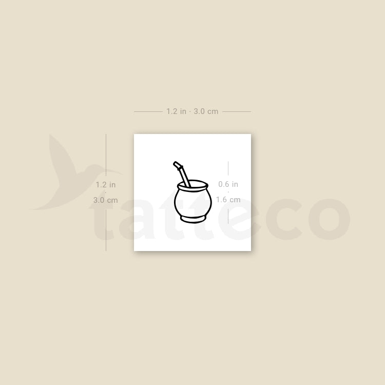 Mate Drink Temporary Tattoo - Set of 3
