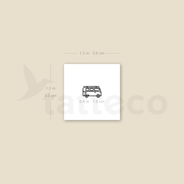 Camper Temporary Tattoo - Set of 3
