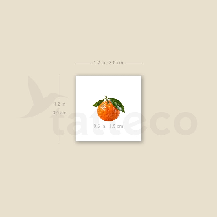 Tangerine Temporary Tattoo - Set of 3