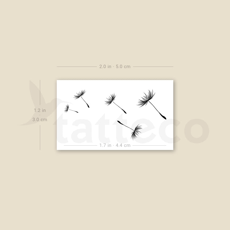 Dandelion Seeds Temporary Tattoo - Set of 3