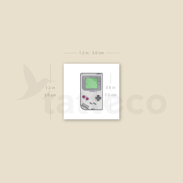 Game Boy Temporary Tattoo - Set of 3