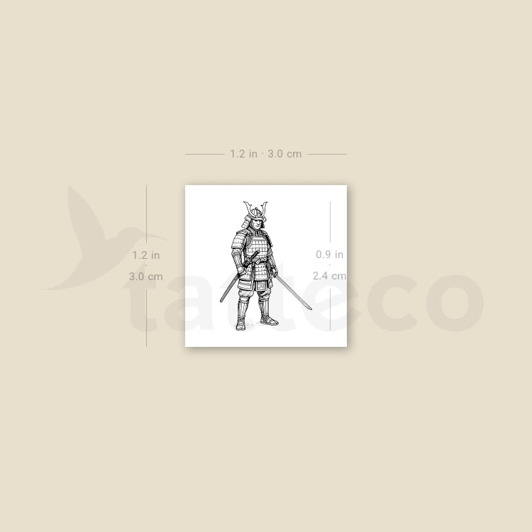 Samurai Temporary Tattoo - Set of 3
