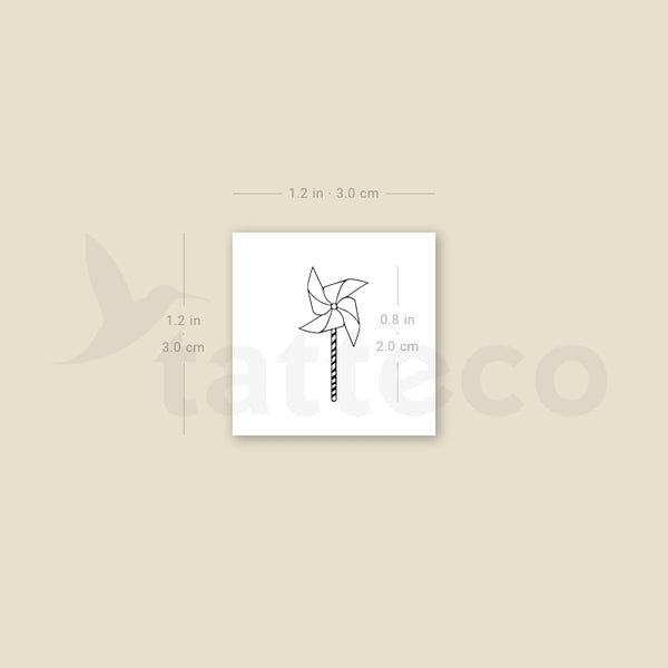 Pinwheel Temporary Tattoo - Set of 3