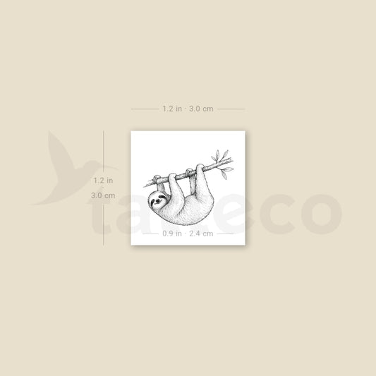 Sloth Temporary Tattoo - Set of 3