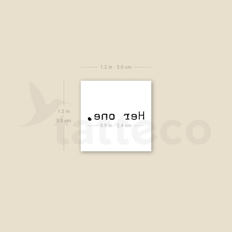 Her One. Temporary Tattoo - Set of 3