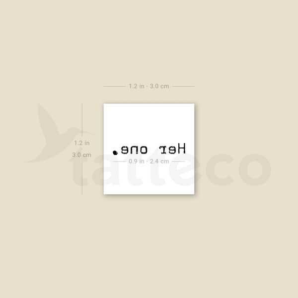 Her One. Temporary Tattoo - Set of 3