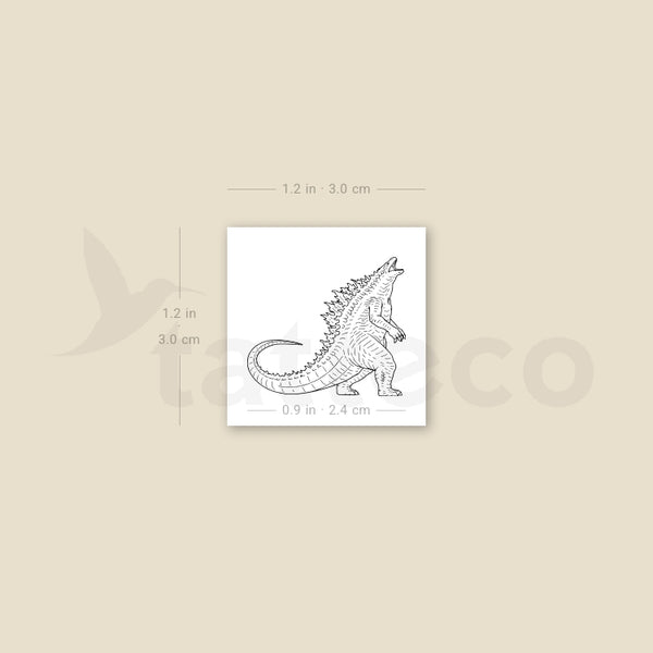 Godzilla Temporary Tattoo - Set of 3