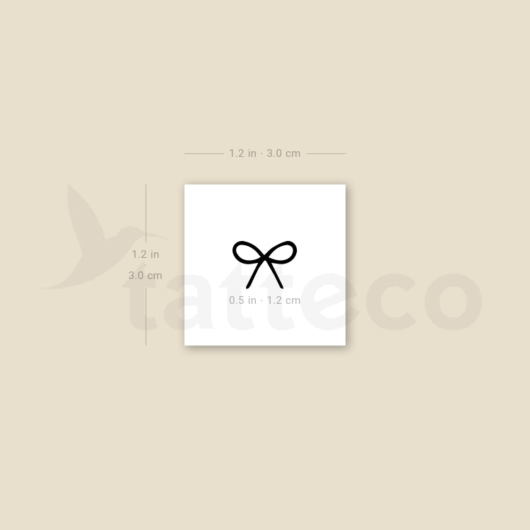 Minimalist Bow Temporary Tattoo - Set of 3