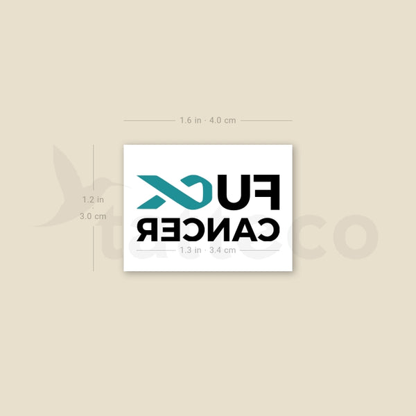 Fuck Ovarian Cancer Temporary Tattoo - Set of 3