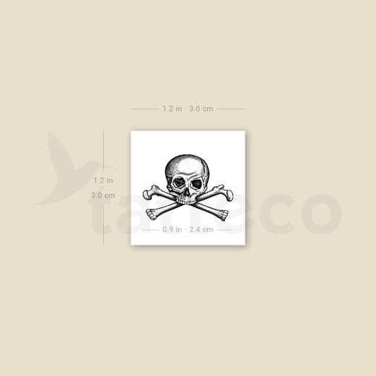 Skull & Bones Temporary Tattoo - Set of 3