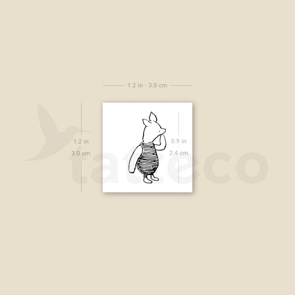Piglet Temporary Tattoo - Set of 3