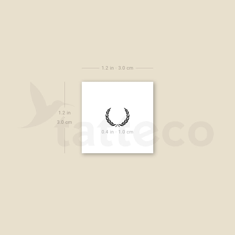 Tiny Laurel Wreath Temporary Tattoo - Set of 3
