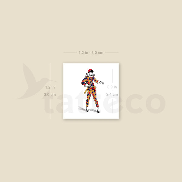 Small Harlequin Temporary Tattoo - Set of 3