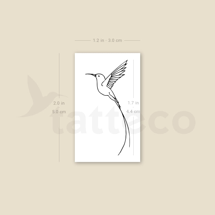 Long-tailed Sylph Temporary Tattoo - Set of 3