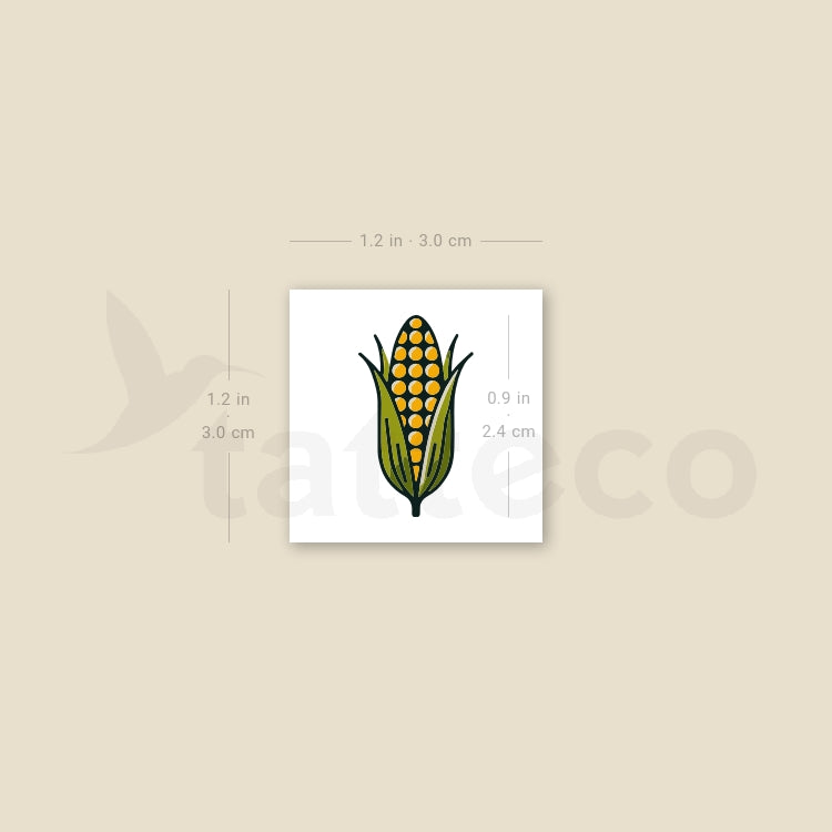 Corn Temporary Tattoo - Set of 3