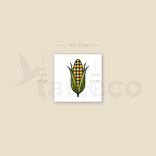 Corn Temporary Tattoo - Set of 3