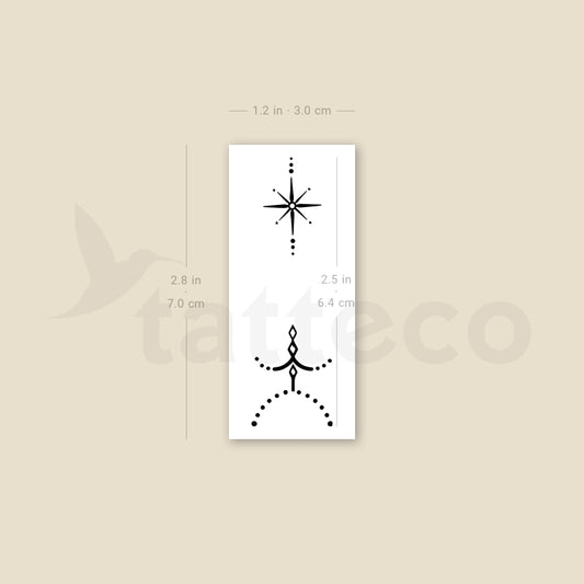 Index Finger Temporary Tattoo - Set of 3