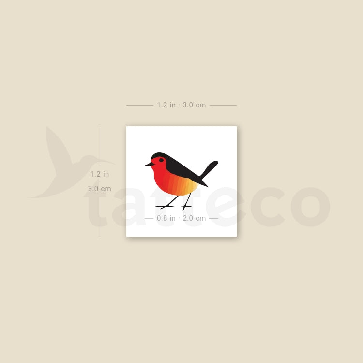 Little Robin Temporary Tattoo - Set of 3