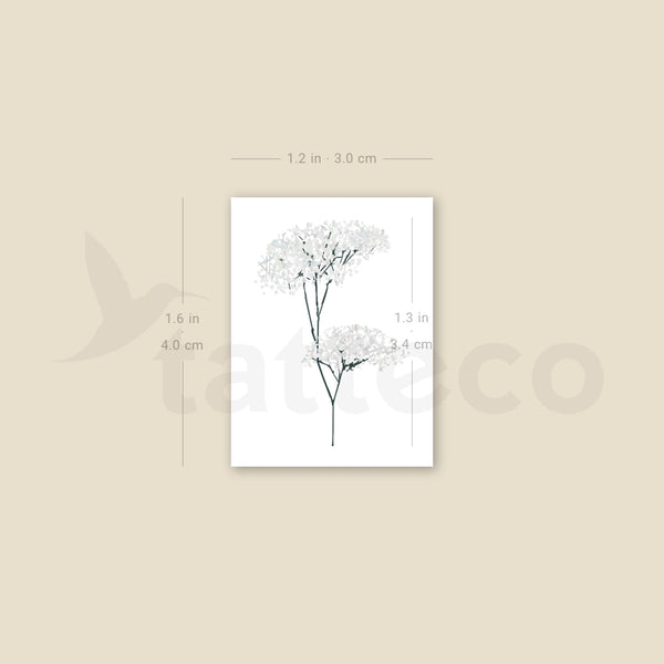 Gypsophila Temporary Tattoo - Set of 3