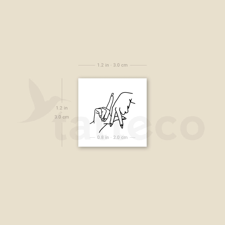 L.A. Fingers Temporary Tattoo - Set of 3