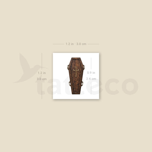 Coffin Temporary Tattoo - Set of 3
