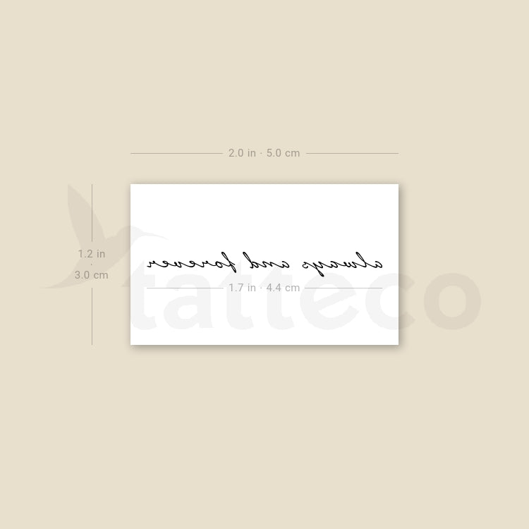 Tatuaje temporal "Always And Forever" - Juego de 3