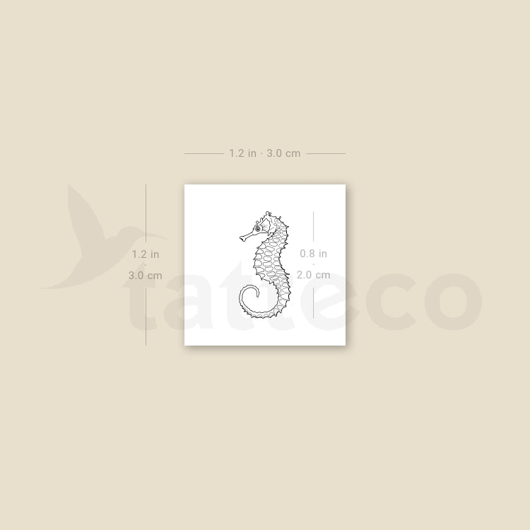 Seahorse Temporary Tattoo - Set of 3