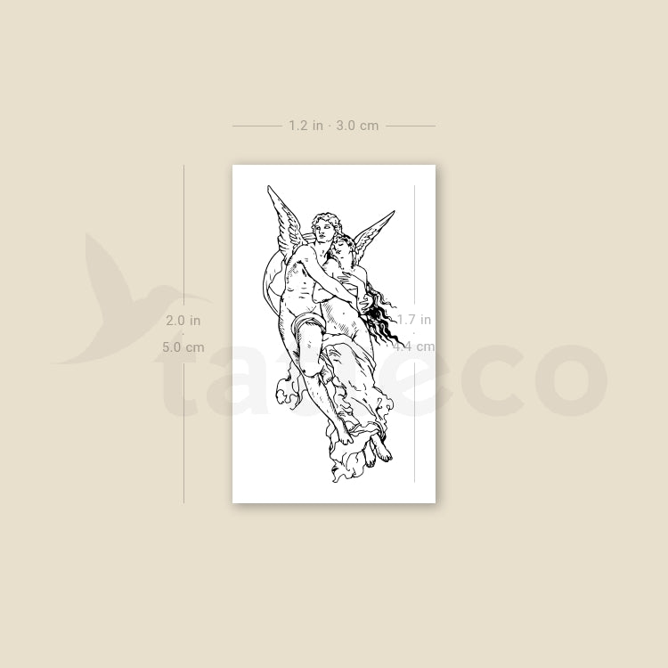 The Abduction Of Psyche Temporary Tattoo - Set of 3
