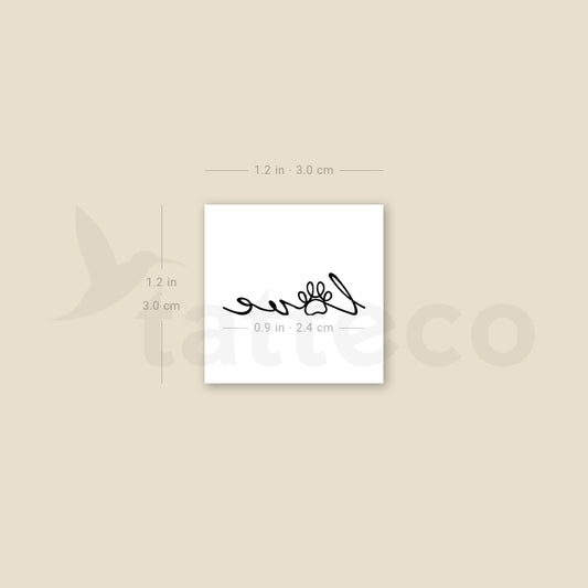Puppy Love Temporary Tattoo - Set of 3