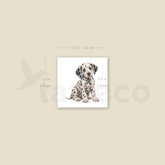 Dalmatian Puppy Temporary Tattoo - Set of 3