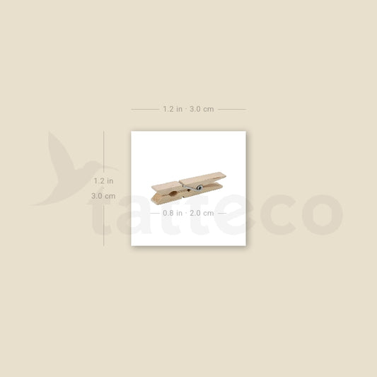 Clothespins Temporary Tattoo - Set of 3