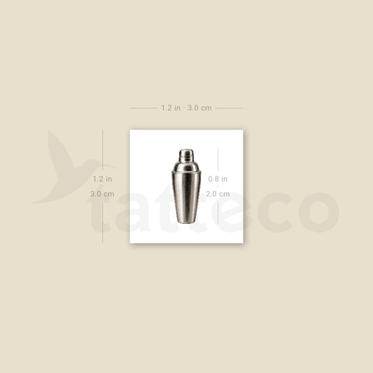 Cocktail Shaker Temporary Tattoo - Set of 3