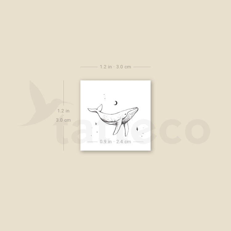 Little Whale By Stefano Mazza Temporary Tattoo - Set of 3