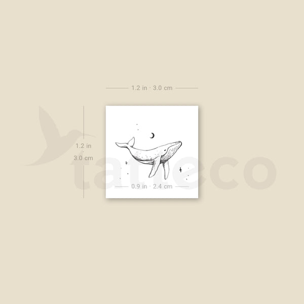 Little Whale By Stefano Mazza Temporary Tattoo - Set of 3