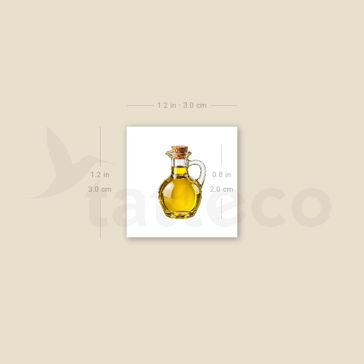 Realistic Olive Oil Temporary Tattoo - Set of 3