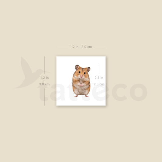 Hamster Temporary Tattoo - Set of 3