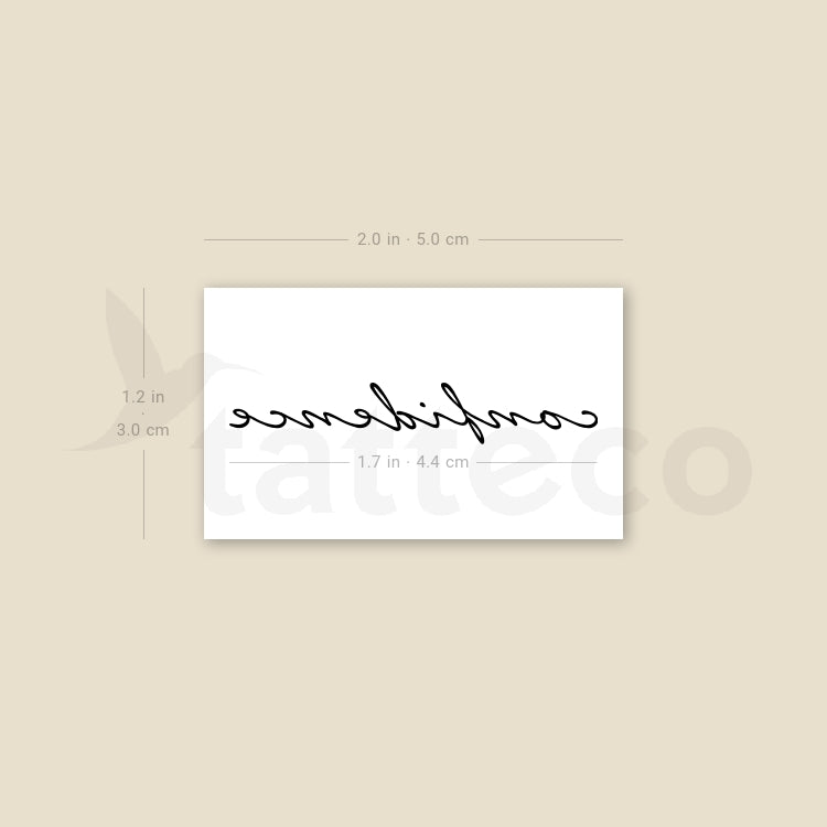 Confidence Temporary Tattoo - Set of 3