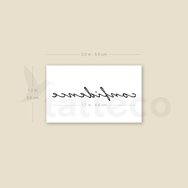 Confidence Temporary Tattoo - Set of 3