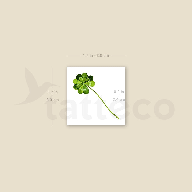 Small 4 Leaf Clover By Ann Lilya Temporary Tattoo - Set of 3