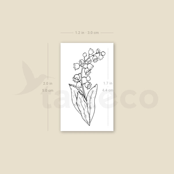 Lily-of-the-valley Temporary Tattoo - Set of 3