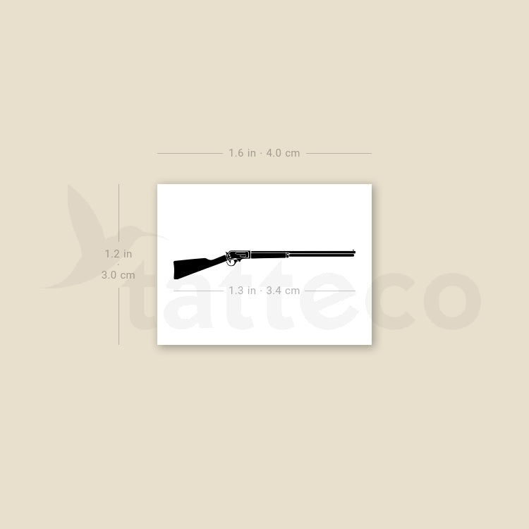 Rifle Temporary Tattoo - Set of 3