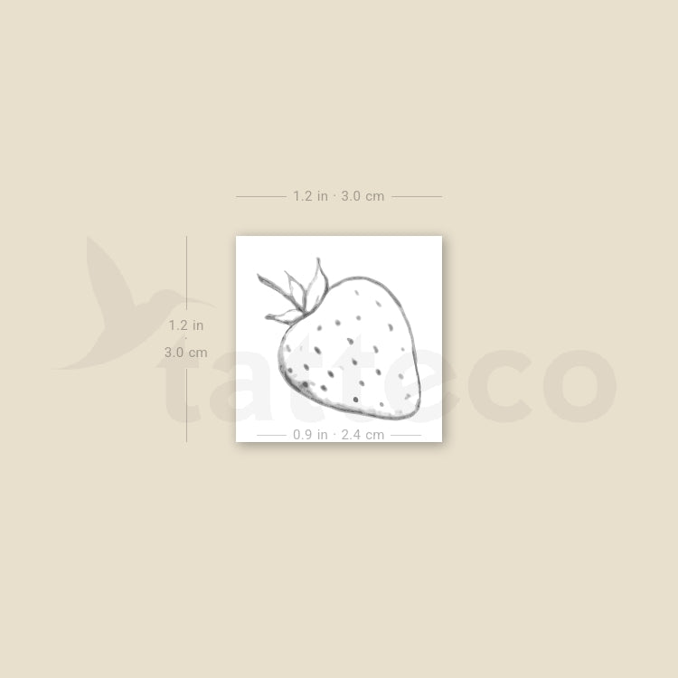 Strawberry By Stefano Mazza Temporary Tattoo - Set of 3