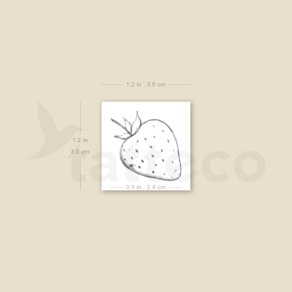 Strawberry By Stefano Mazza Temporary Tattoo - Set of 3