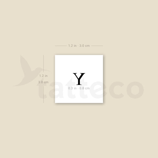 Tatuaje temporal de Upsilon en mayúsculas - Juego de 3