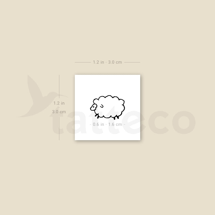Little Sheep Temporary Tattoo - Set of 3