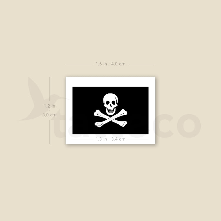 Jolly Roger Temporary Tattoo - Set of 3